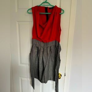 Red cowl neck dress size12